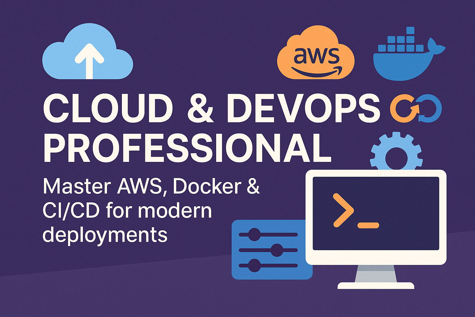 Cloud & DevOps Professional course banner – Learn AWS, Docker, CI/CD at BBSEdTech in Bengaluru