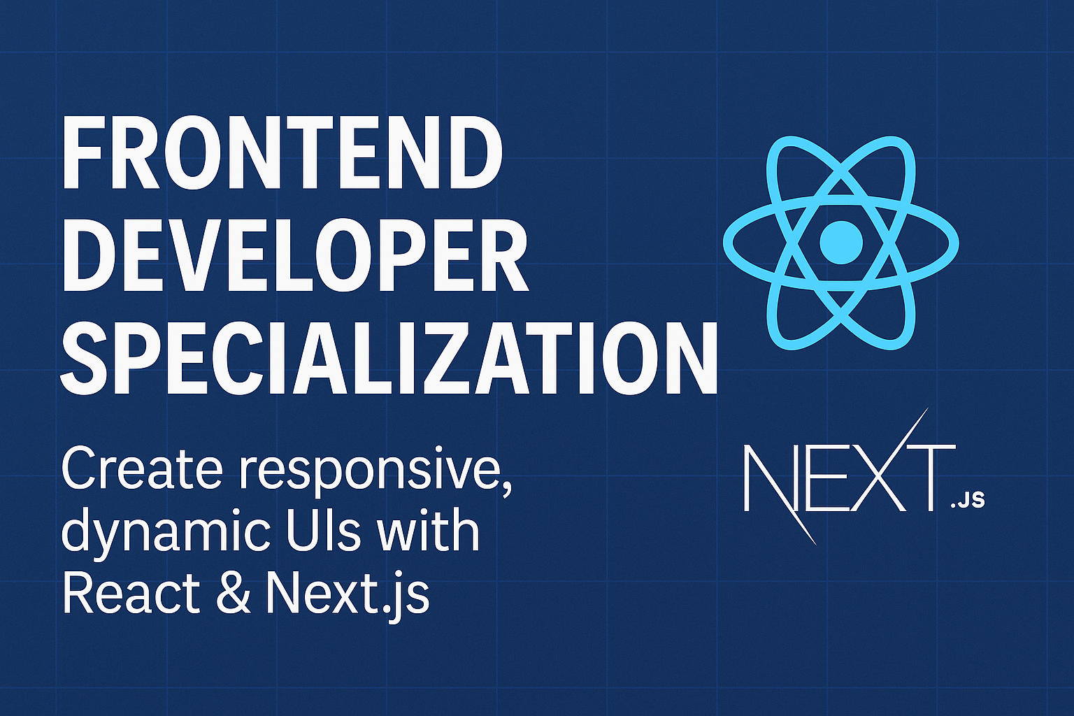 Frontend Developer Specialization banner – React & Next.js course at BBSEdTech in Bengaluru